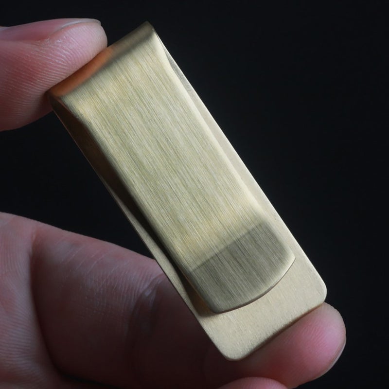 CKLT مشبك نقود، مشبك نقدي، محفظة أنيقة وعملية، مادة نحاسية، حامل بطاقات ائتمان أنيق وآمن للاستخدام في العمل والمدرسة والحياة اليومية - Image 3